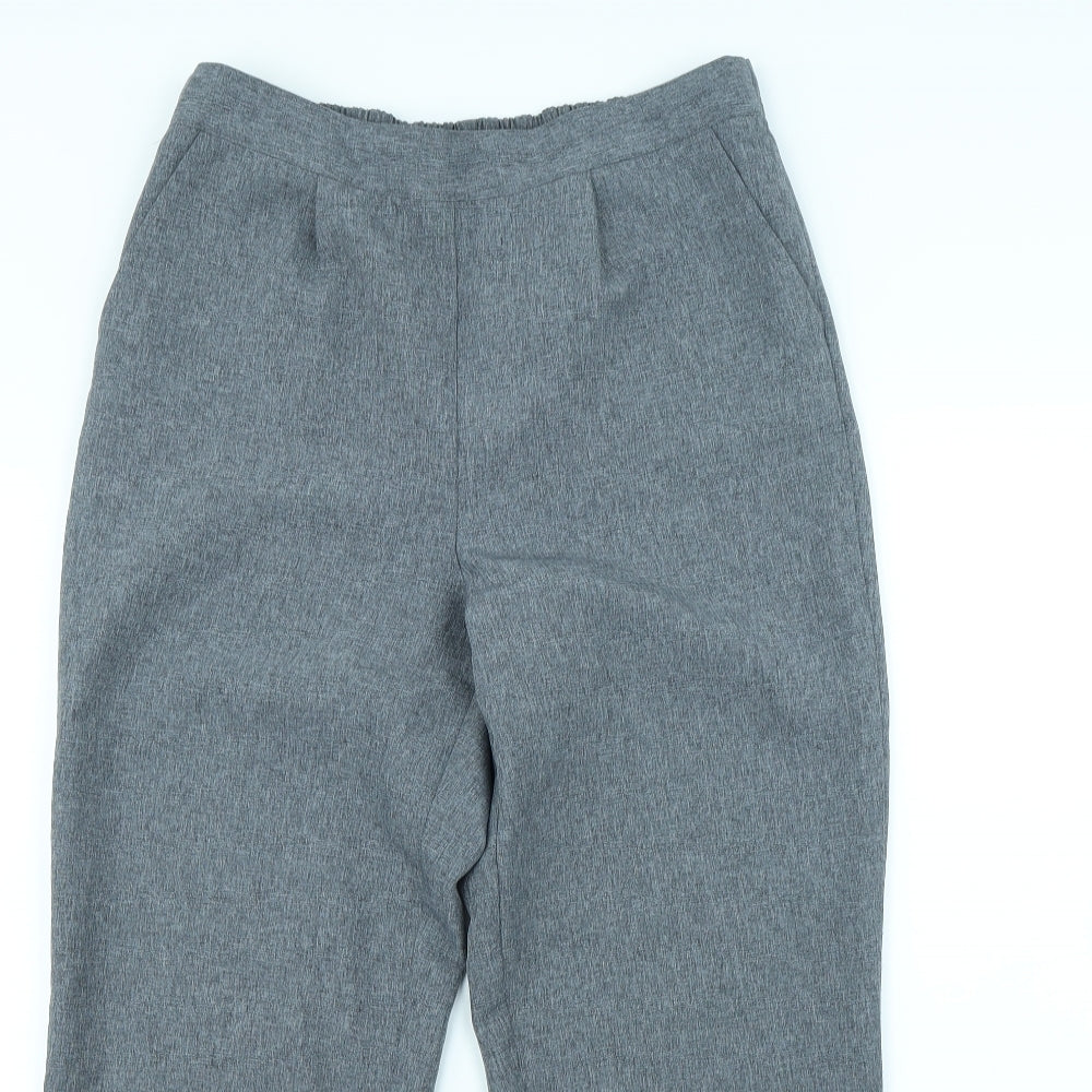 Womens UK Size 12 Bonmarché Regular Fit Dress Pants Grey Trousers