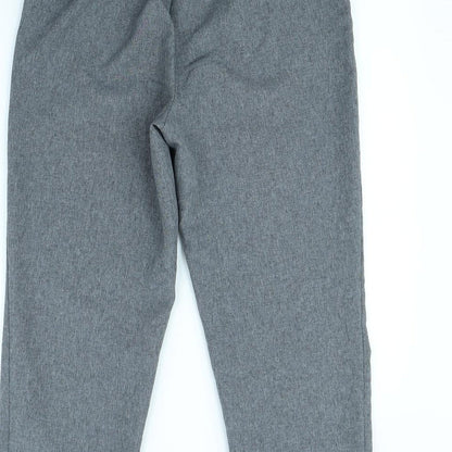 Womens UK Size 12 Bonmarché Regular Fit Dress Pants Grey Trousers