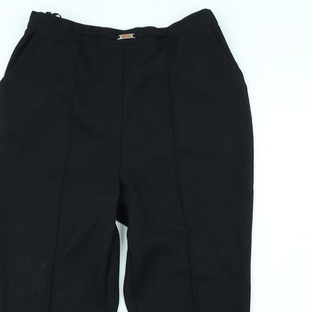 Womens UK Size 16 Papaya Regular Fit Dress Pants Black Trousers