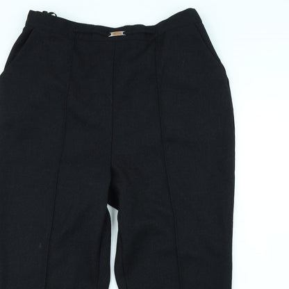 Womens UK Size 16 Papaya Regular Fit Dress Pants Black Trousers