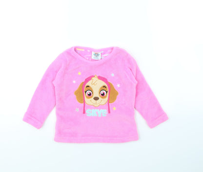 Paw patrol Girls Pink Solid   Pyjama Top Size 2 Years  - Paw Patrol