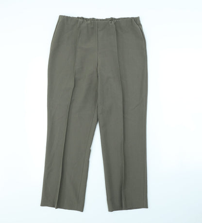 Womens UK Size 12 Bonmarché Regular Fit Dress Pants Brown Trousers