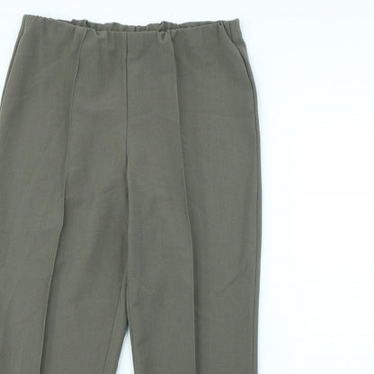 Womens UK Size 12 Bonmarché Regular Fit Dress Pants Brown Trousers