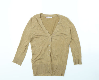 Papaya Womens Beige  Rayon Cardigan Jumper Size 8