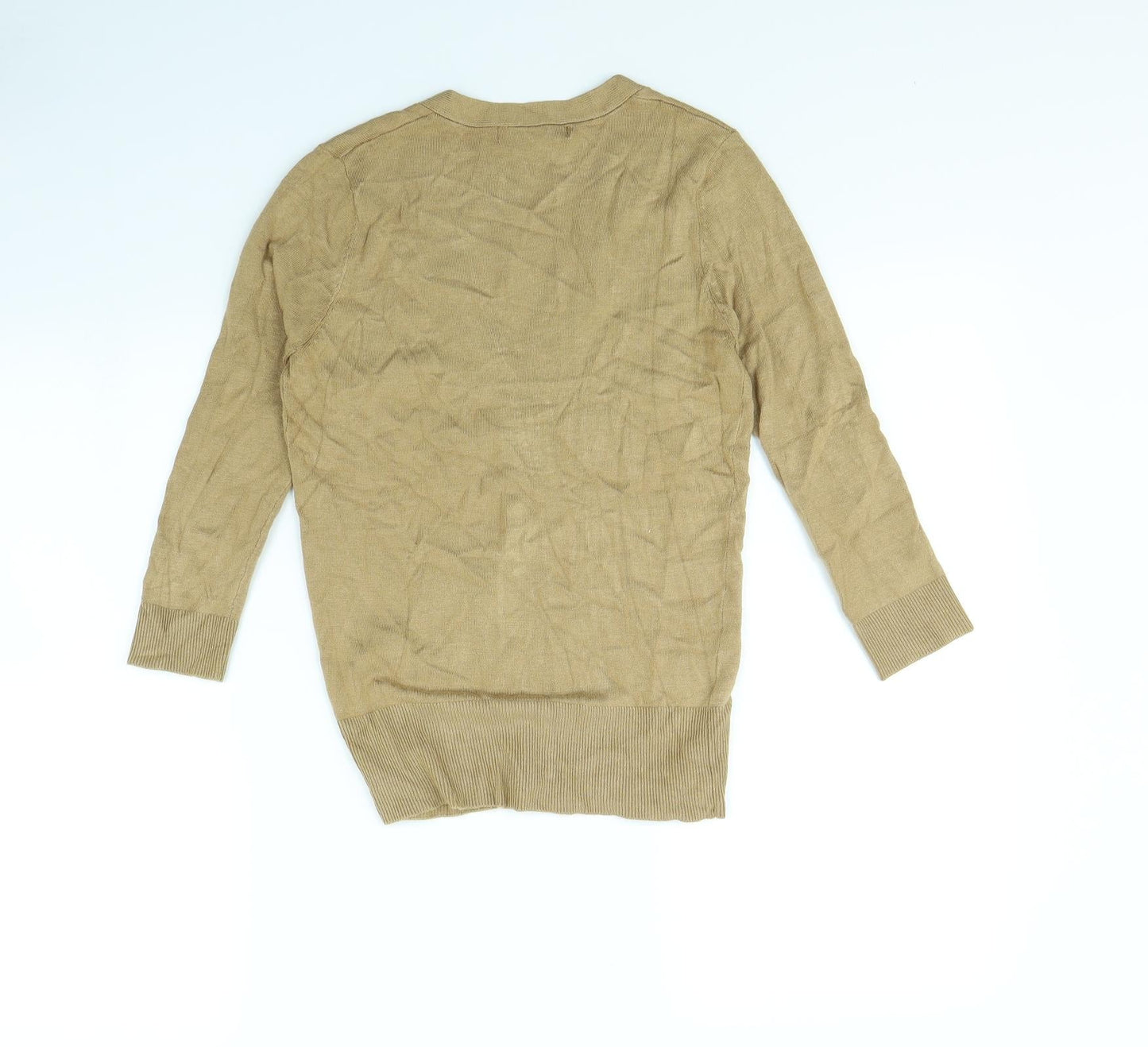Papaya Womens Beige  Rayon Cardigan Jumper Size 8