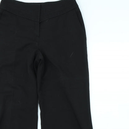 Womens UK Size 12 Wallis Regular Fit Dress Pants Black Trousers