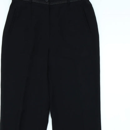 Womens UK Size 14 Gelco Regular Fit Dress Pants Black Trousers