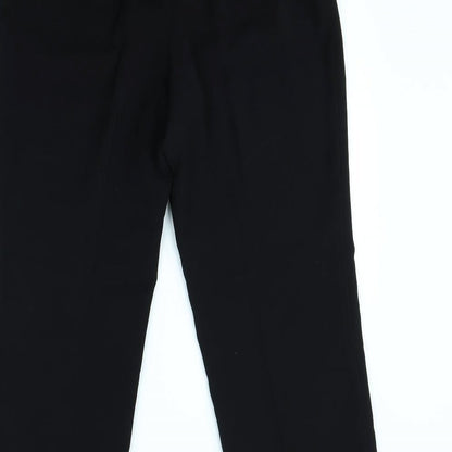 Womens UK Size 14 Gelco Regular Fit Dress Pants Black Trousers