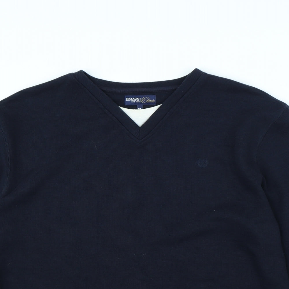 Easy Mens Blue   Pullover Jumper Size XL
