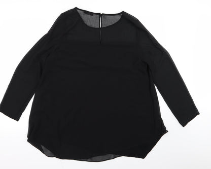 TU Womens Black   Basic Blouse Size 14