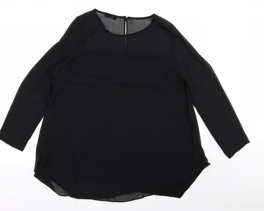 TU Womens Black   Basic Blouse Size 14