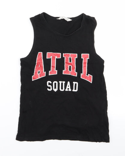 H&M Girls Black   Basic Tank Size 10 Years