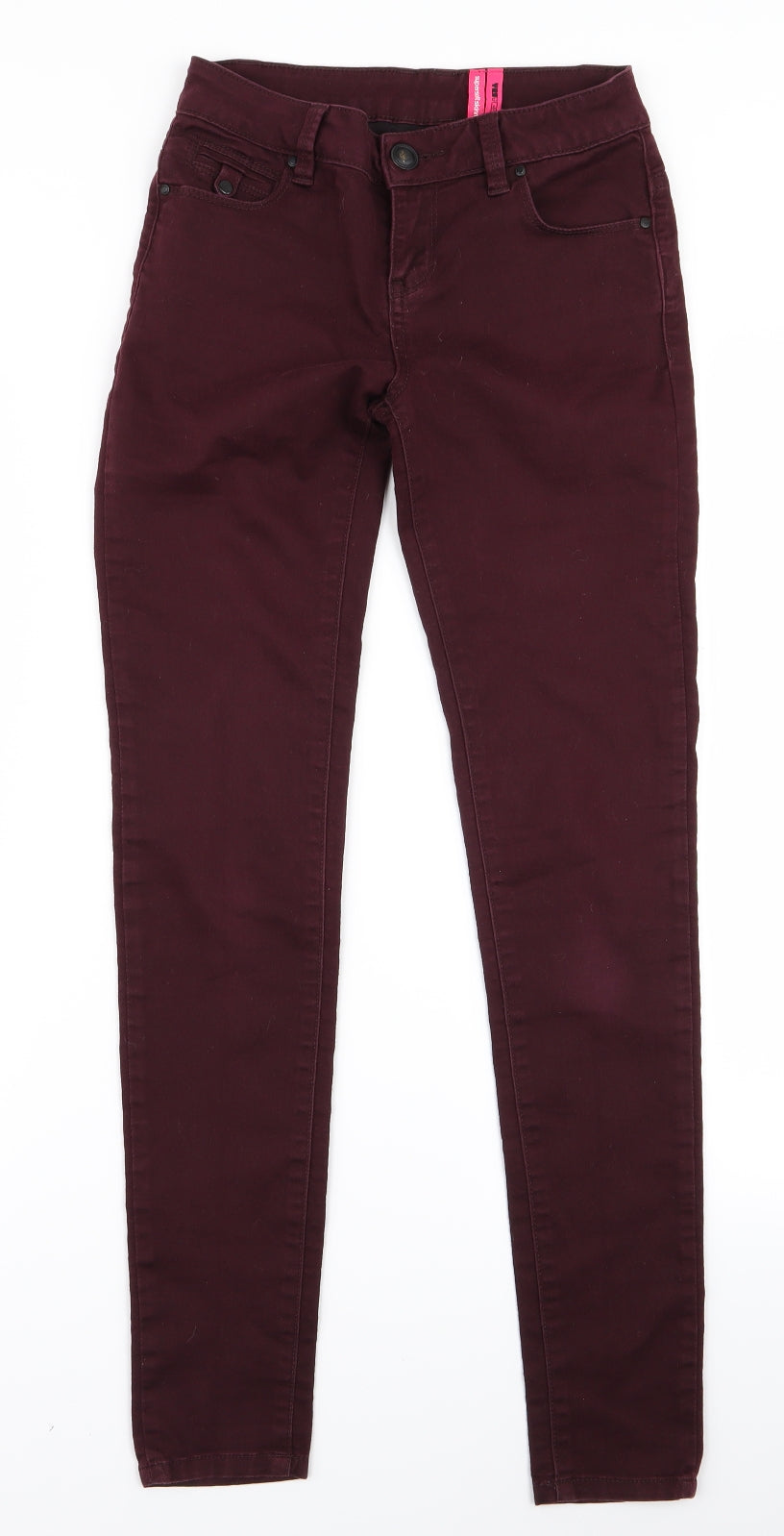 Womens UK Size 8 yesyes Regular Fit Skinny Red Jeans
