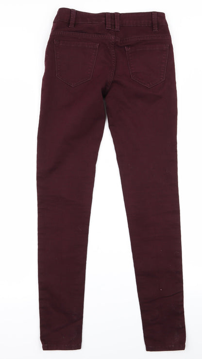 Womens UK Size 8 yesyes Regular Fit Skinny Red Jeans