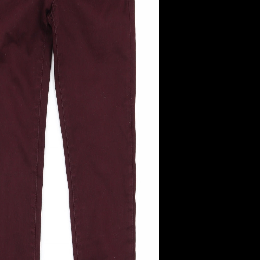 Womens UK Size 8 yesyes Regular Fit Skinny Red Jeans