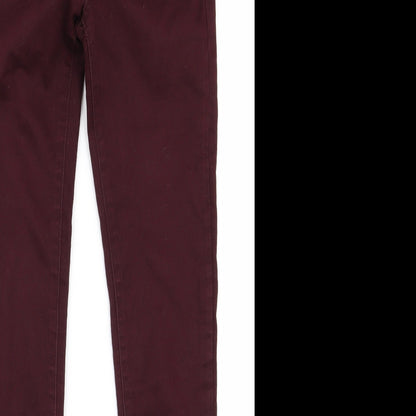 Womens UK Size 8 yesyes Regular Fit Skinny Red Jeans