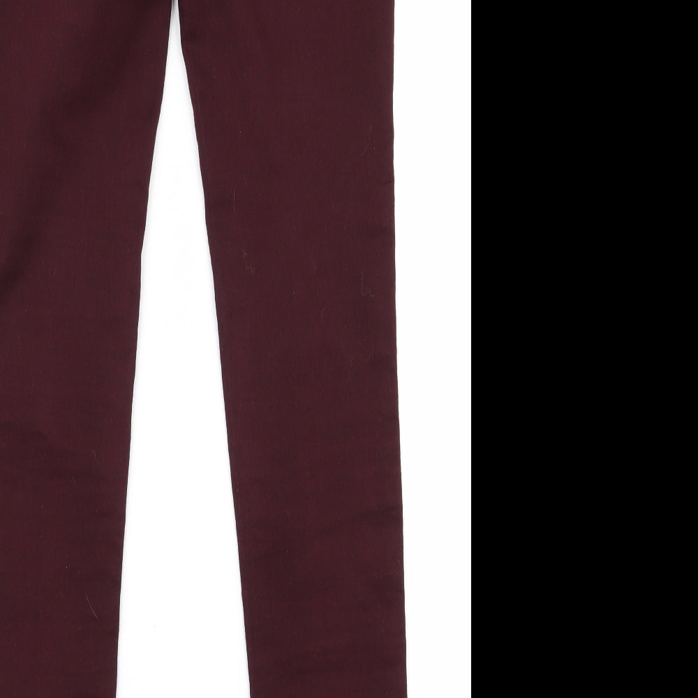 Womens UK Size 8 yesyes Regular Fit Skinny Red Jeans
