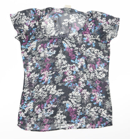 Womens UK Size 6 espirit Black Basic Blouse