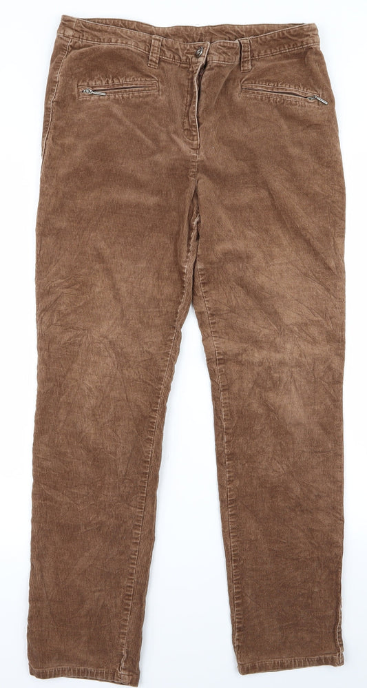 Womens UK Size 32 Preworn Regular Fit Snow Pants Brown Trousers