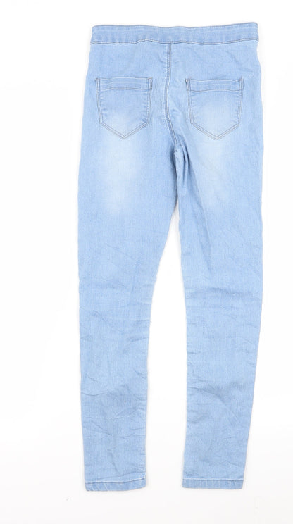 Womens UK Size 12 Preworn Regular Fit Skinny Blue Jeans