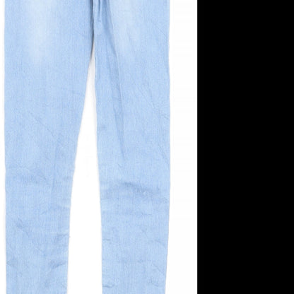 Womens UK Size 12 Preworn Regular Fit Skinny Blue Jeans