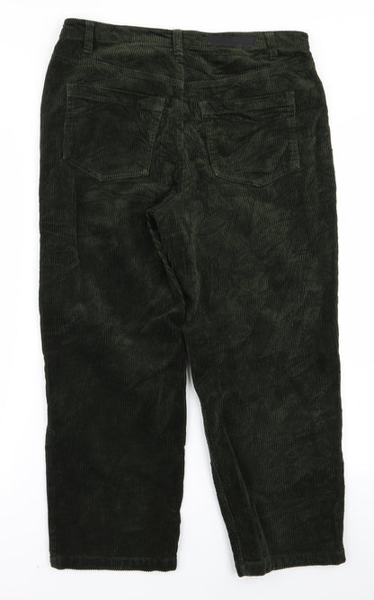 Womens UK Size 38 Preworn Regular Fit  Green Trousers