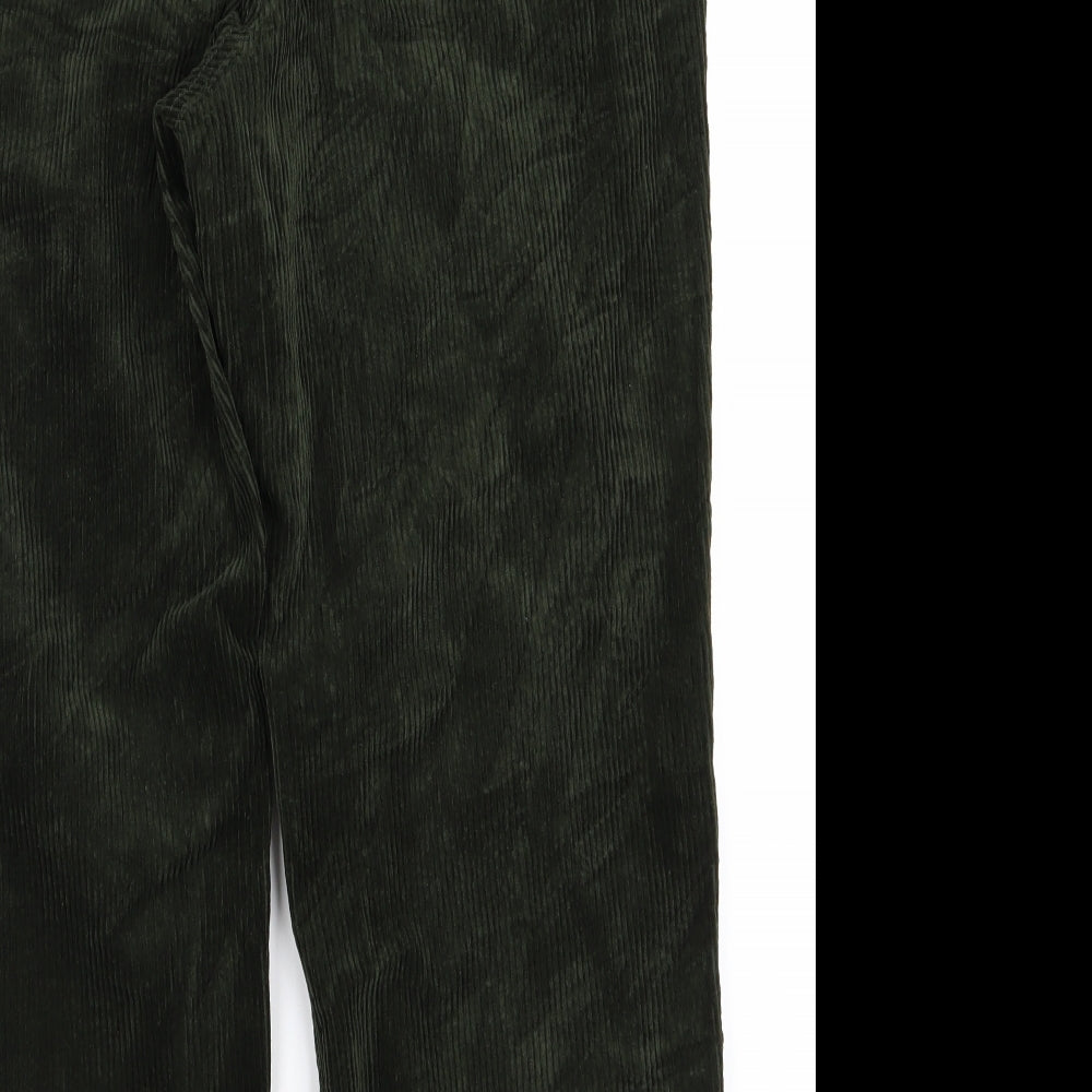 Womens UK Size 38 Preworn Regular Fit  Green Trousers