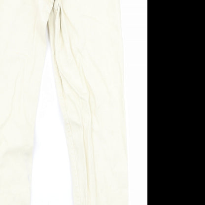 m&s Womens White   Skinny Jeans Size 10 L27 in