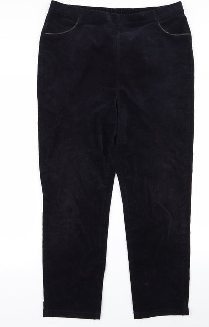 Womens UK Size 34 Preworn Regular Fit  Blue Trousers