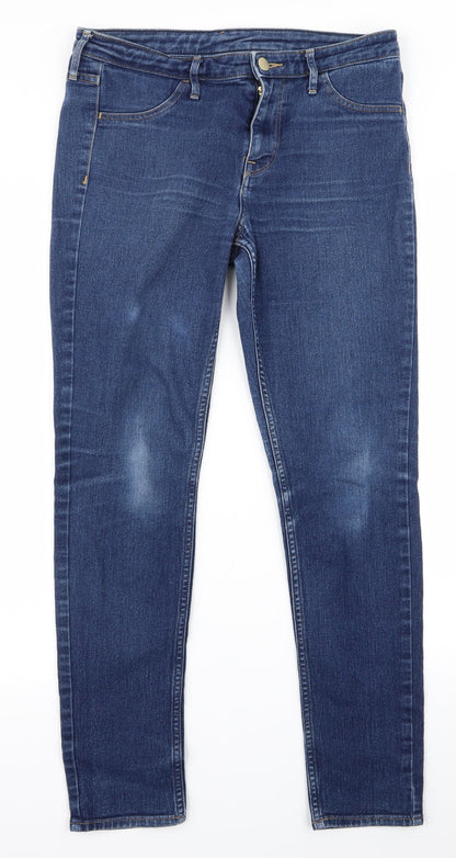Womens UK Size 28 Preworn Regular Fit Skinny Blue Jeans