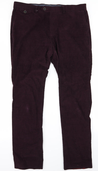 Womens UK Size 36 Preworn Regular Fit  Purple Trousers