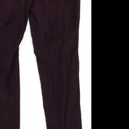 Womens UK Size 36 Preworn Regular Fit  Purple Trousers