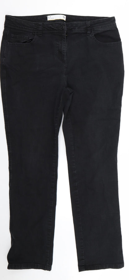 Womens UK Size 16 Preworn Regular Fit Skinny Grey Jeans