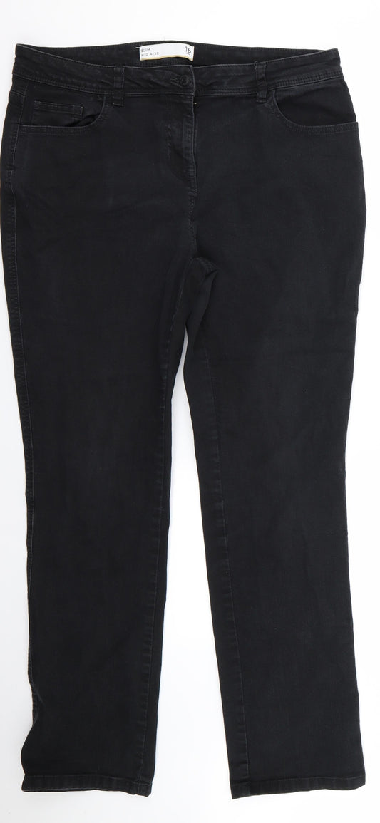 Womens UK Size 16 Preworn Regular Fit Skinny Grey Jeans