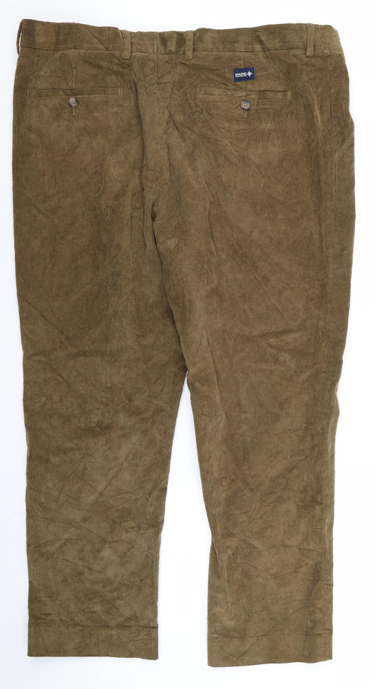 Womens UK Size 42 Preworn Regular Fit  Brown Trousers