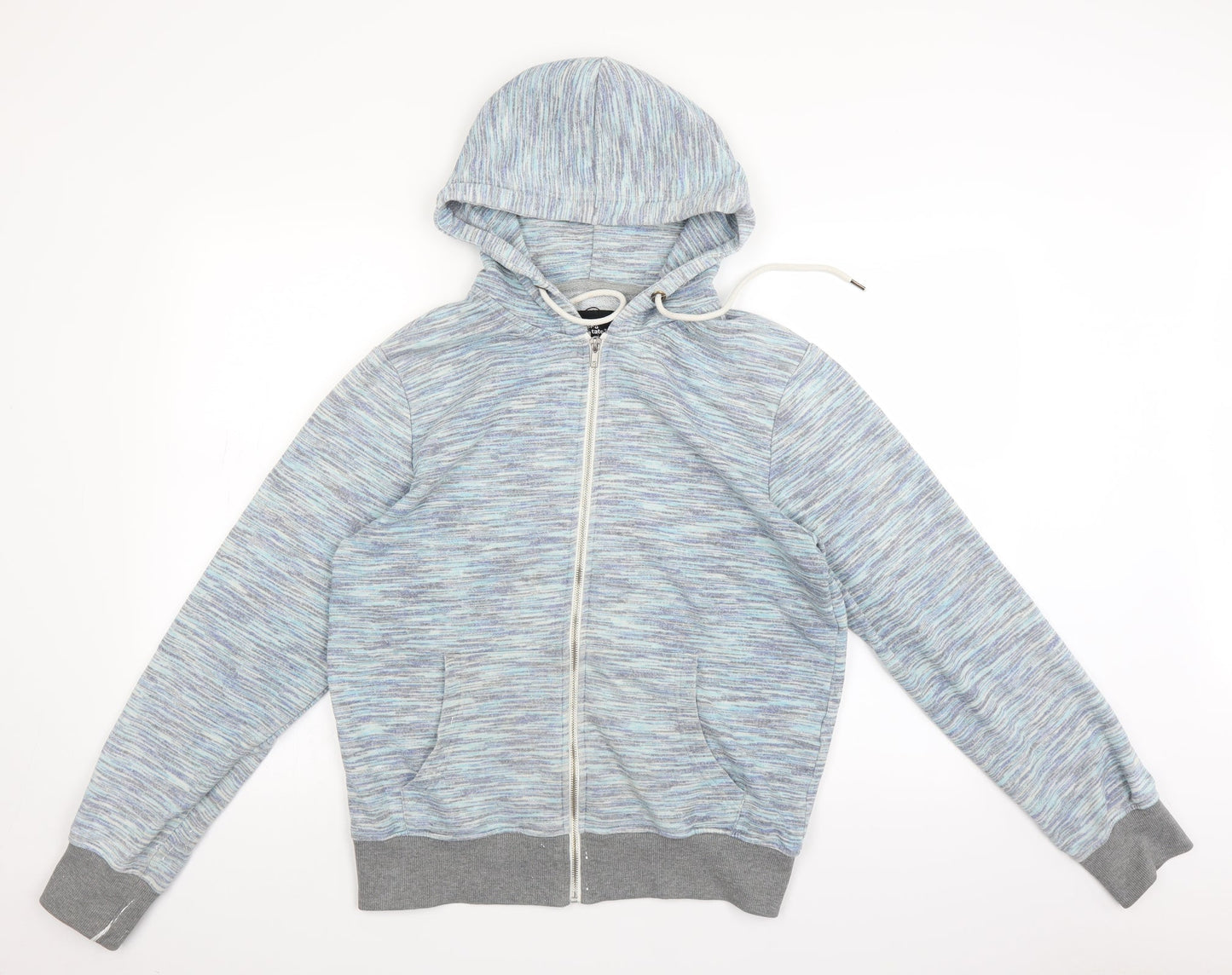 Mens UK Size M Cedar Wood State Blue Full Zip Hoodie