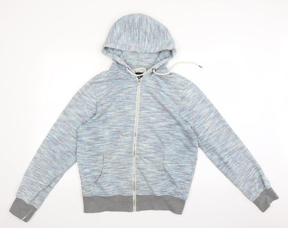 Mens UK Size M Cedar Wood State Blue Full Zip Hoodie