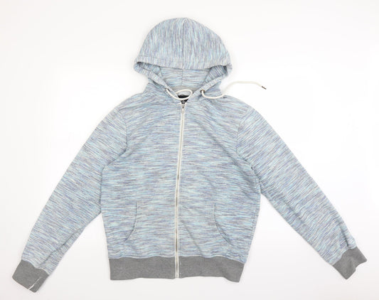 Mens UK Size M Cedar Wood State Blue Full Zip Hoodie