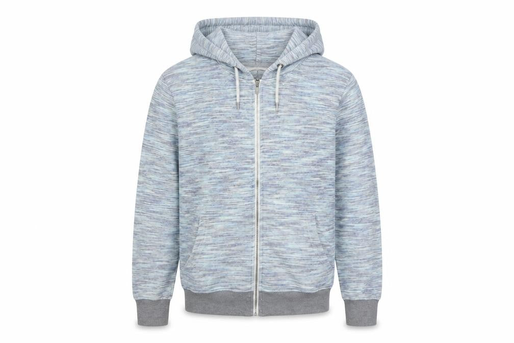 Mens UK Size M Cedar Wood State Blue Full Zip Hoodie