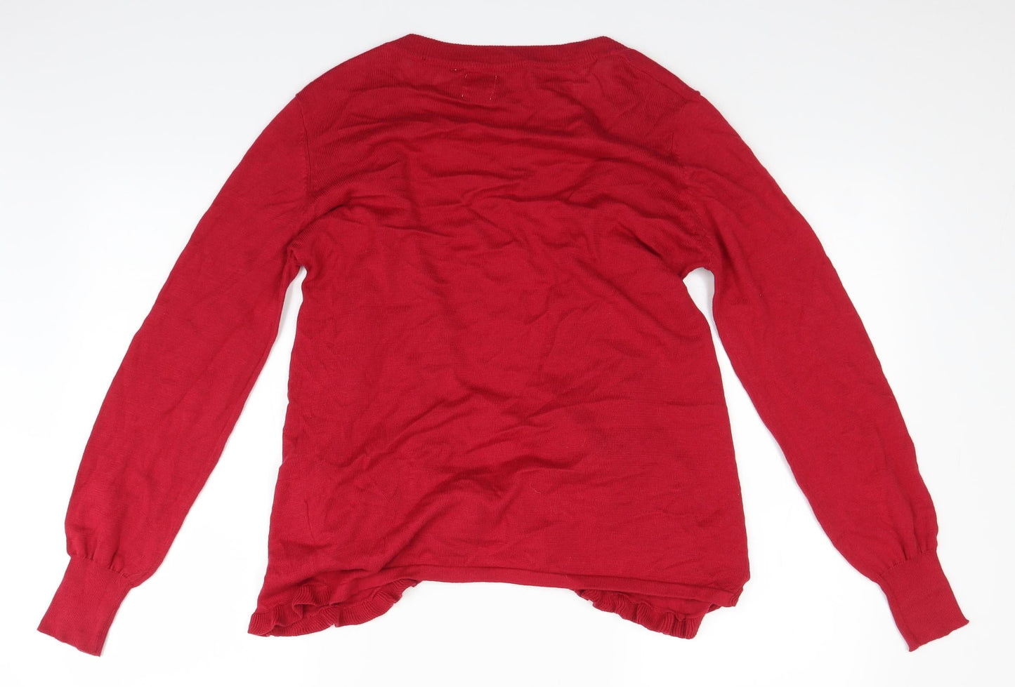 Tot Du Mond Womens Red   Cardigan Jumper Size L