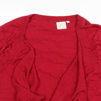 Tot Du Mond Womens Red   Cardigan Jumper Size L