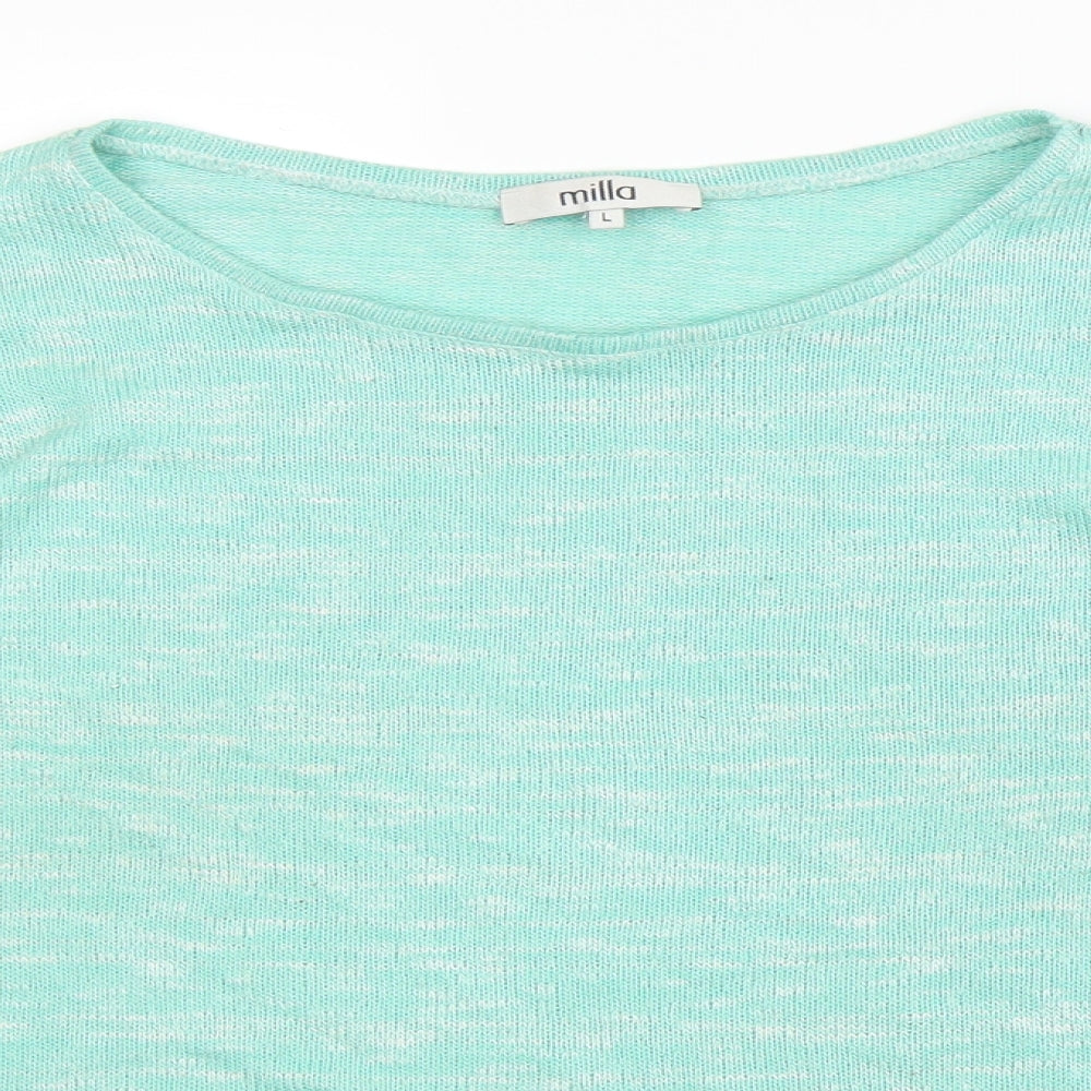 Milla Womens Green   Pullover Jumper Size L