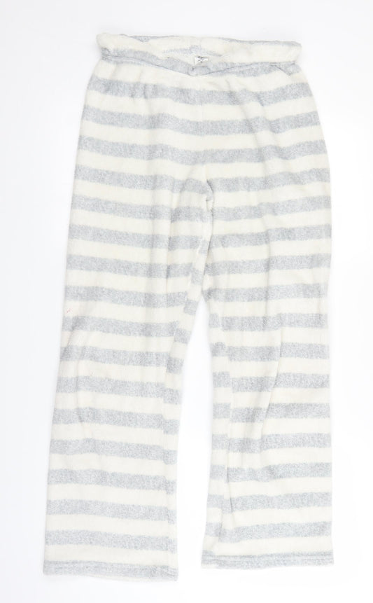 Primark Womens Grey Striped  Trousers  Size 10 L23 in