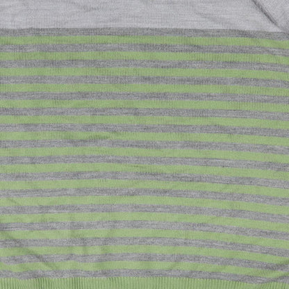 Cedar Wood State Mens Green Striped  Pullover Jumper Size L