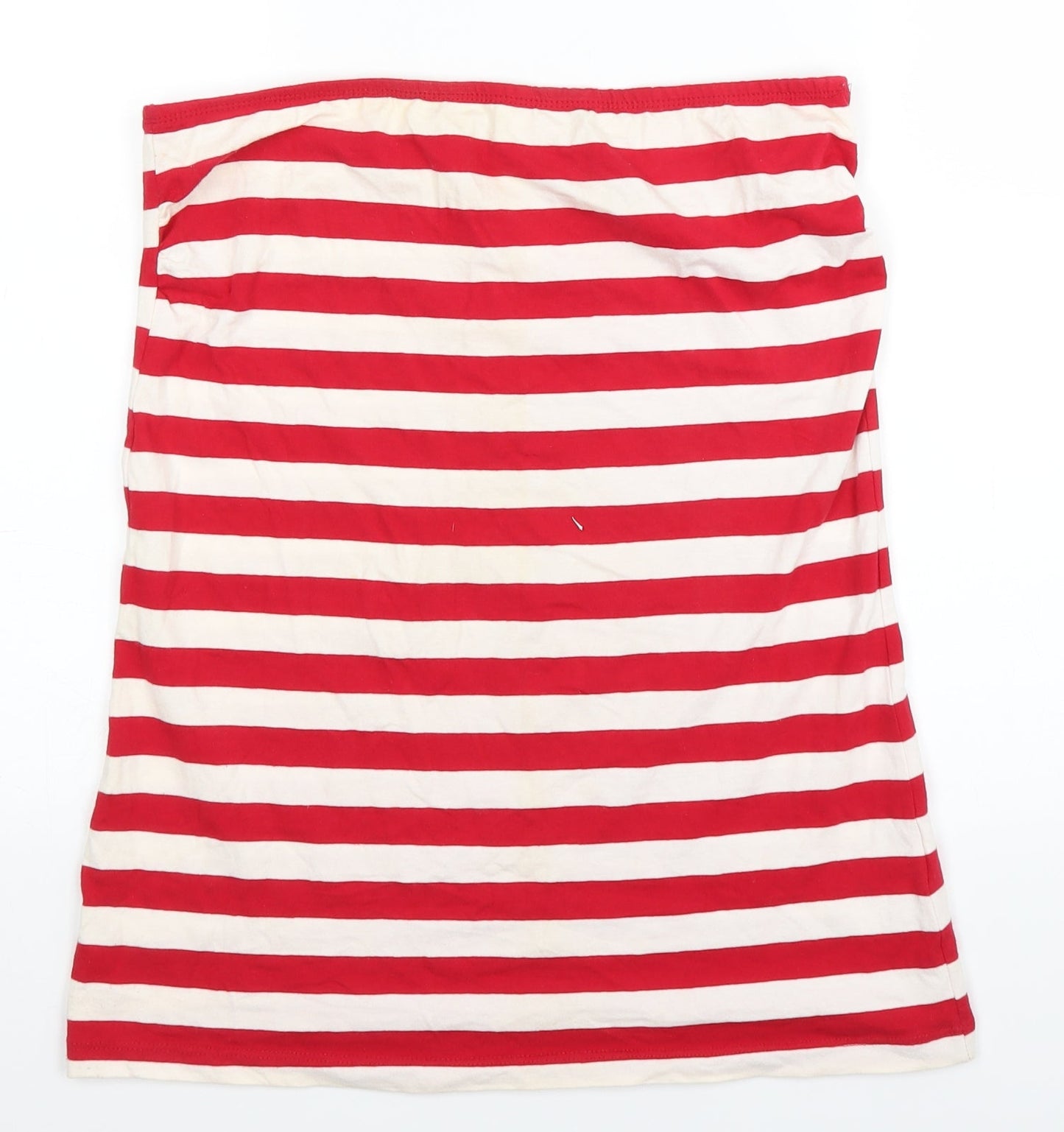 EDITIONS Womens Red Striped  Basic Tank Size 16