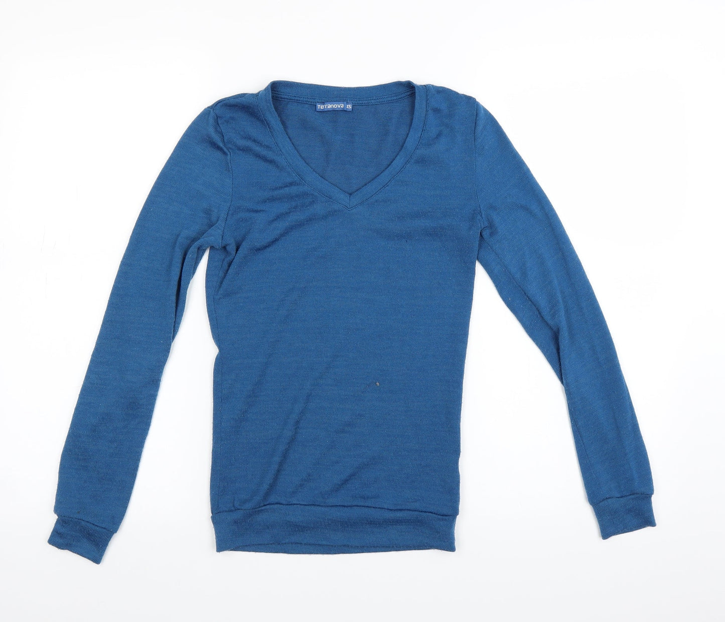 Womens UK Size XS Terranova Blue Basic Blouse