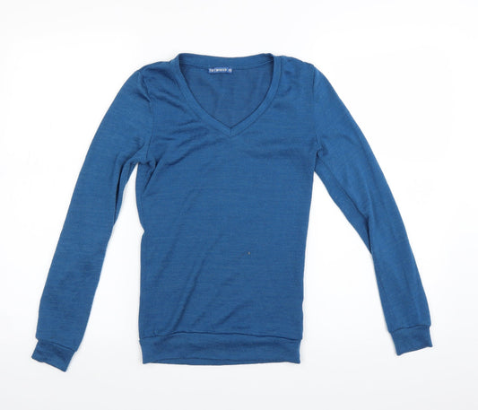 Womens UK Size XS Terranova Blue Basic Blouse