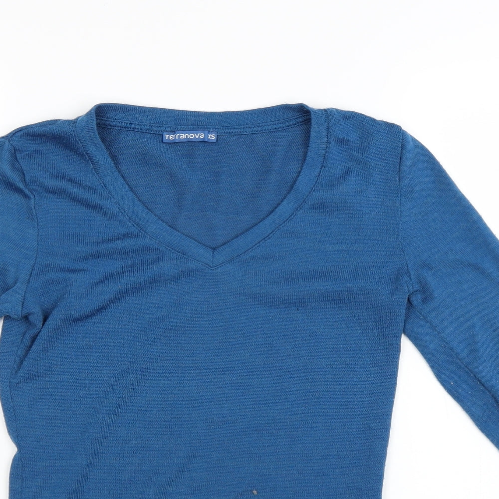 Womens UK Size XS Terranova Blue Basic Blouse