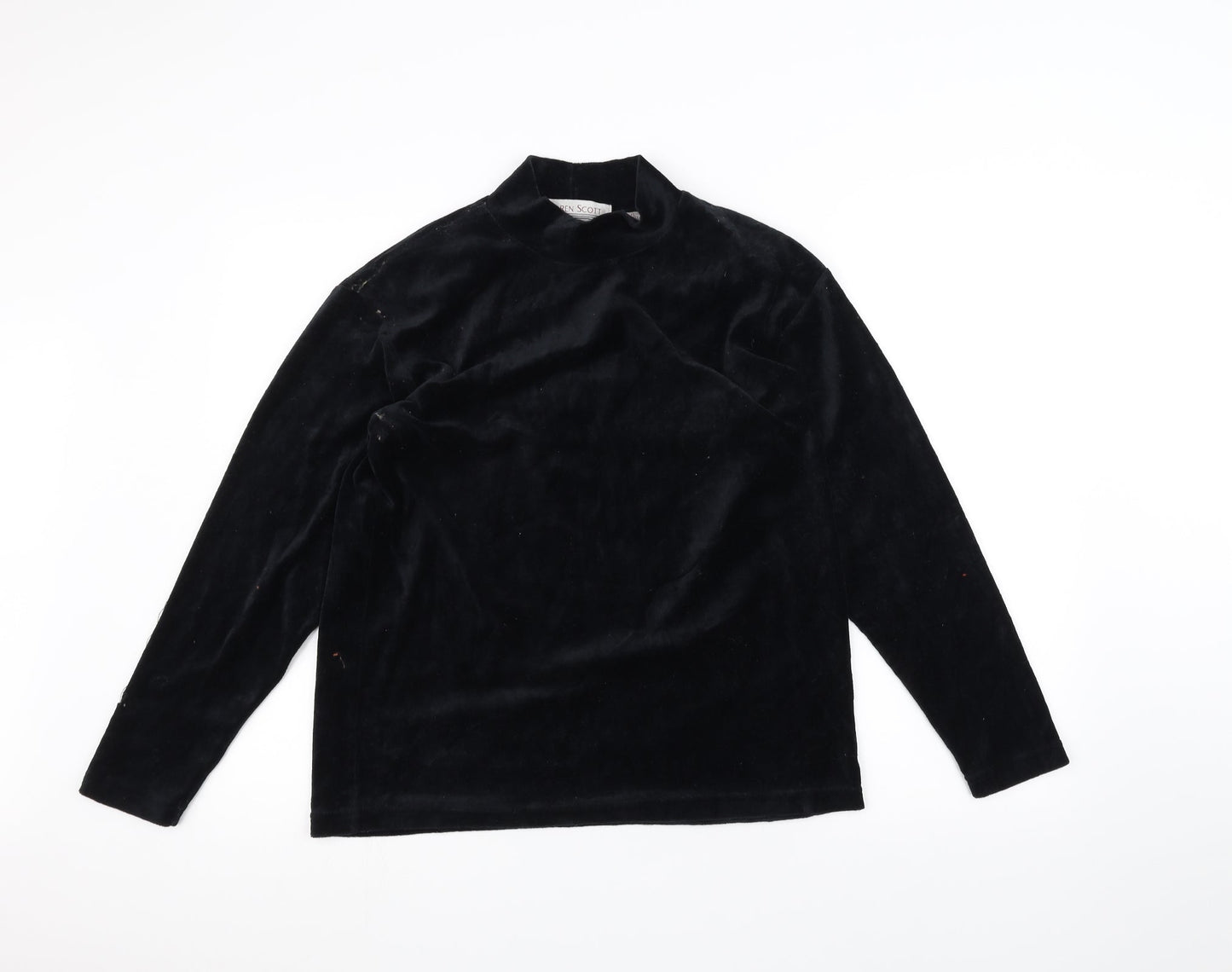 Karen Scott Womens Black   Pullover Jumper Size S