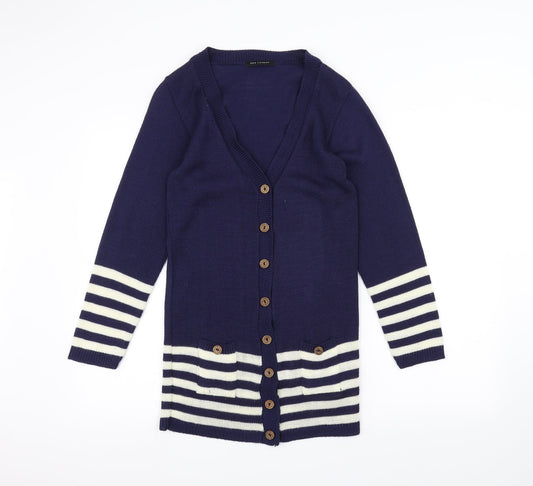 QED London Womens Blue   Cardigan Jumper Size 8